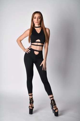 Legginsy pole dance Manhattan- czarne - Oksa Pole Wear - dostępne od ręki