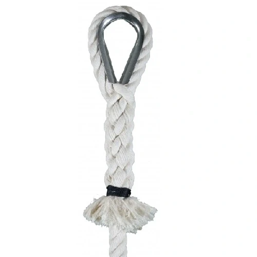 Lina bawełniana pleciona do koła cyrkowego - biała 1,5m