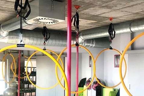 Karabińczyki używane do aerial hoop