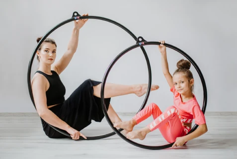 Przygotowanie do treningu aerial hoop